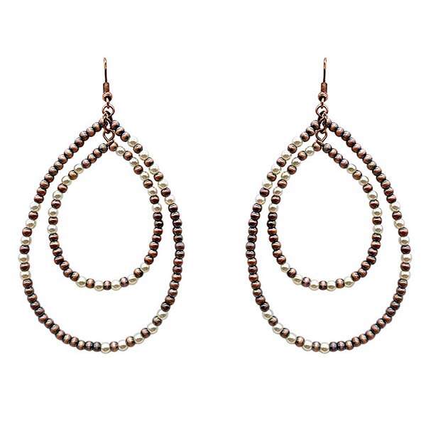 Navajo Pearl Hoop Earrings