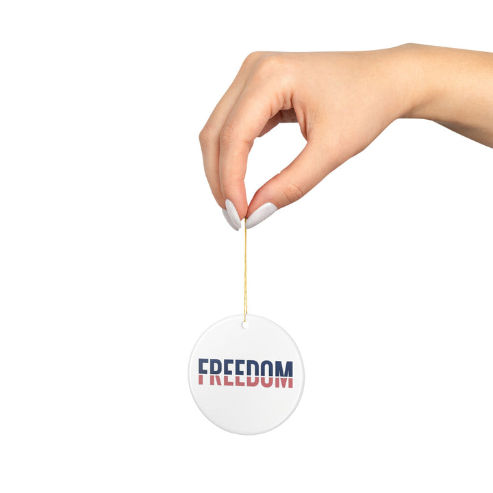 Patriotic Ceramic Ornaments - 2-Sided 'Freedom' Print