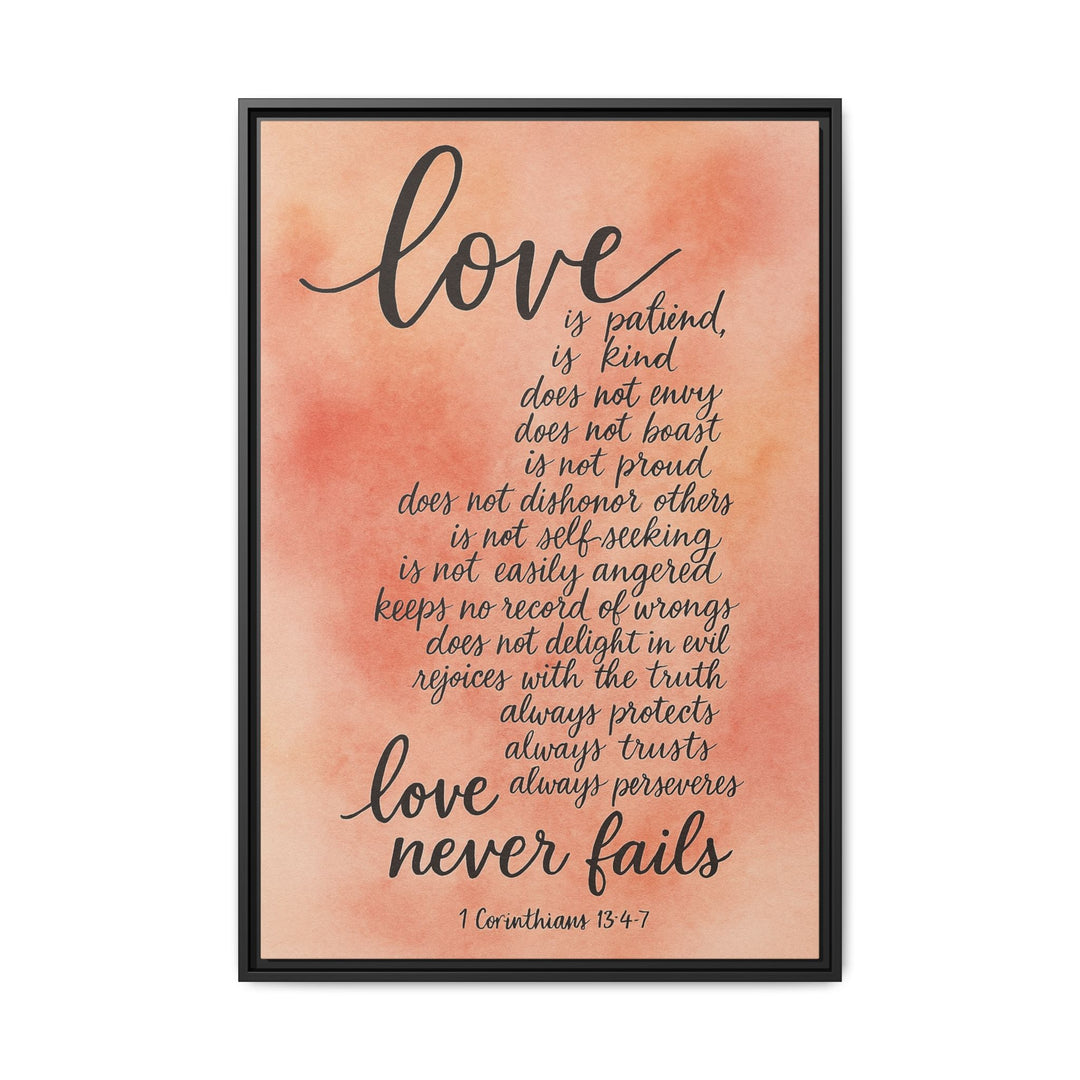 1 Corinthians 13 Canvas Wall Decor