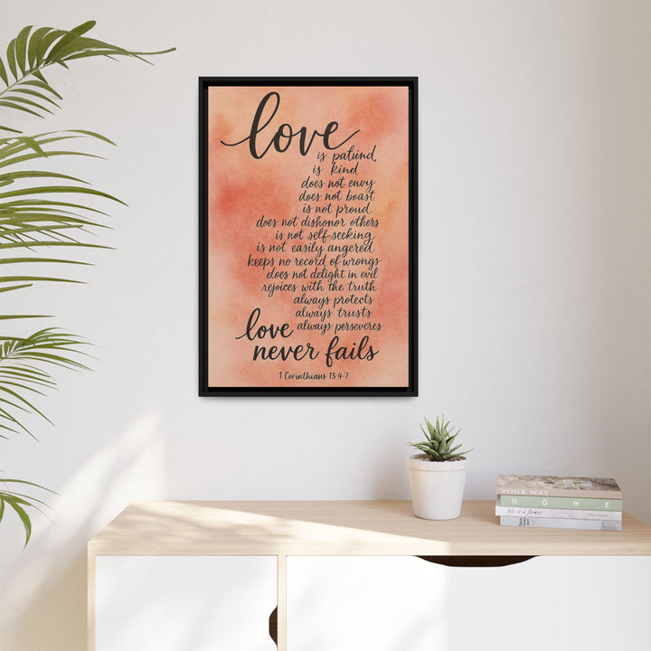 1 Corinthians 13 Canvas Wall Decor