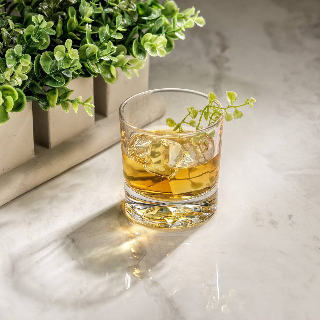 Radiant Double Old Fashioned Glass Tumblers Drinking Glasses