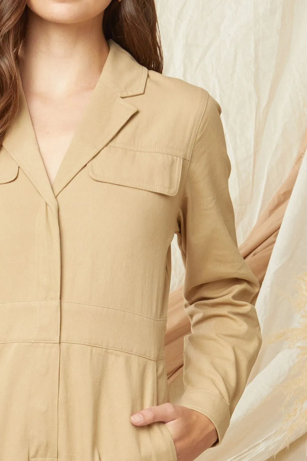 Solid Utility Jumpsuit