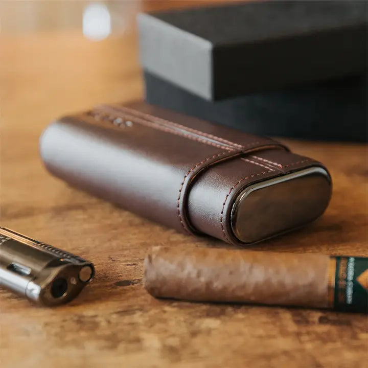 Premium 3 Cigar Travel Case