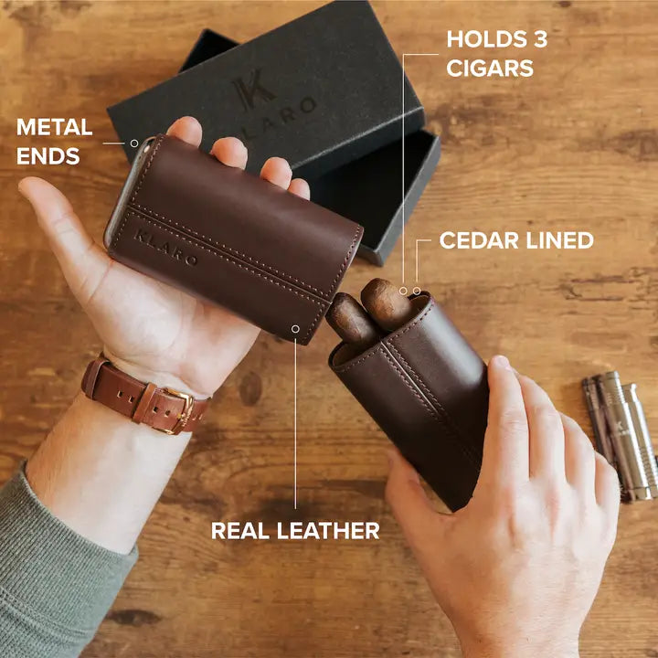 Premium 3 Cigar Travel Case