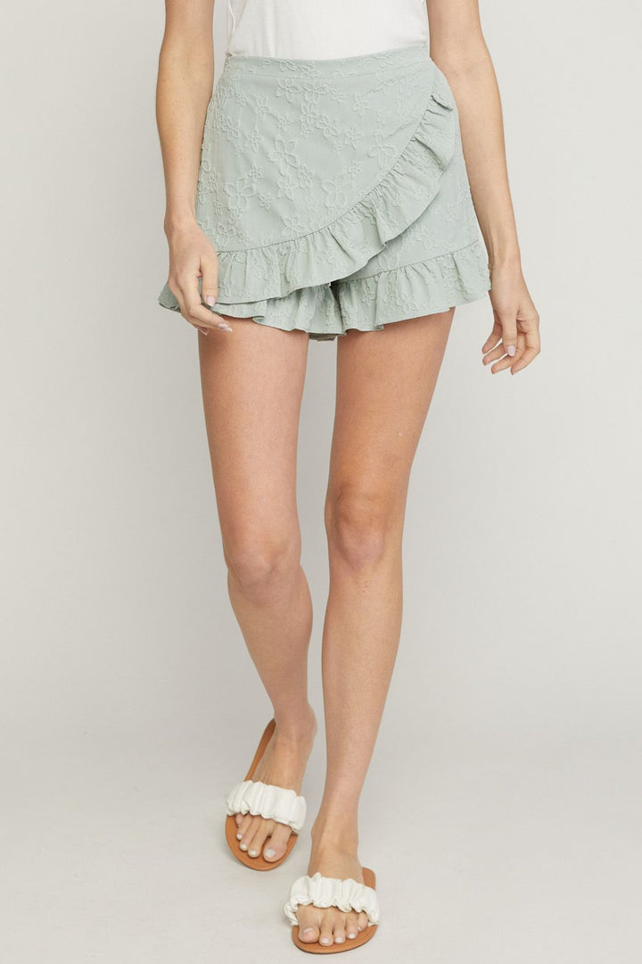 Floral Jacquard Shorts