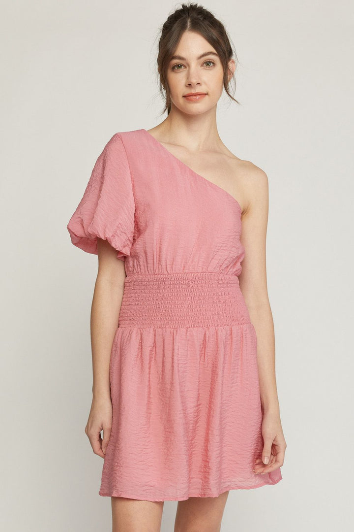 One-Shoulder Midi Dress