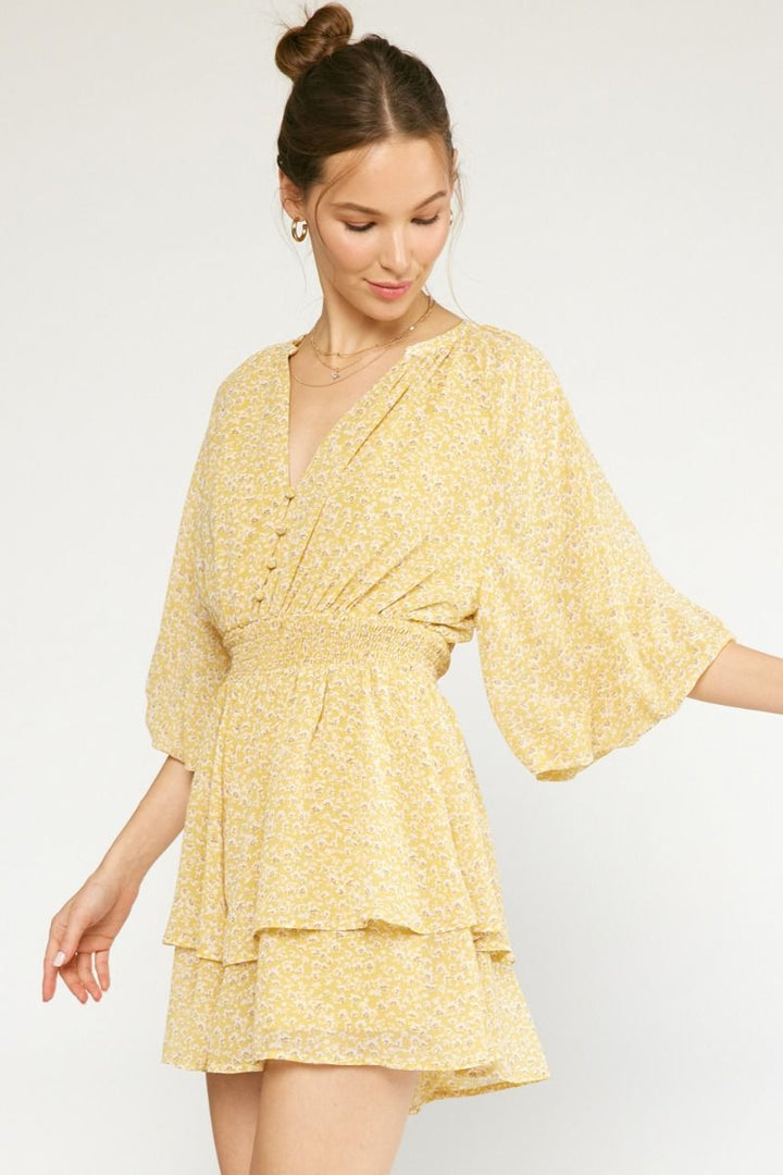 Floral V-Neck Romper