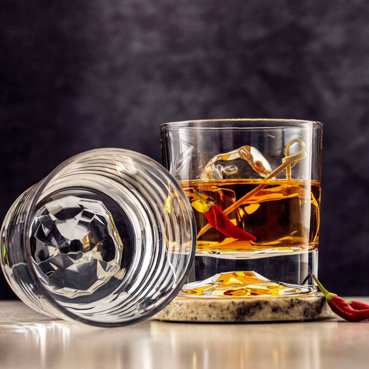 Radiant Double Old Fashioned Glass Tumblers Drinking Glasses