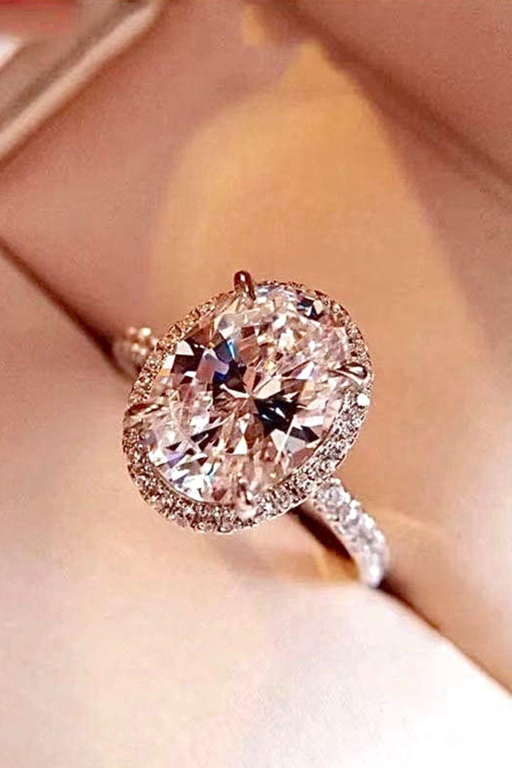 2 Carat Moissanite 18k Platinum-Plated Ring