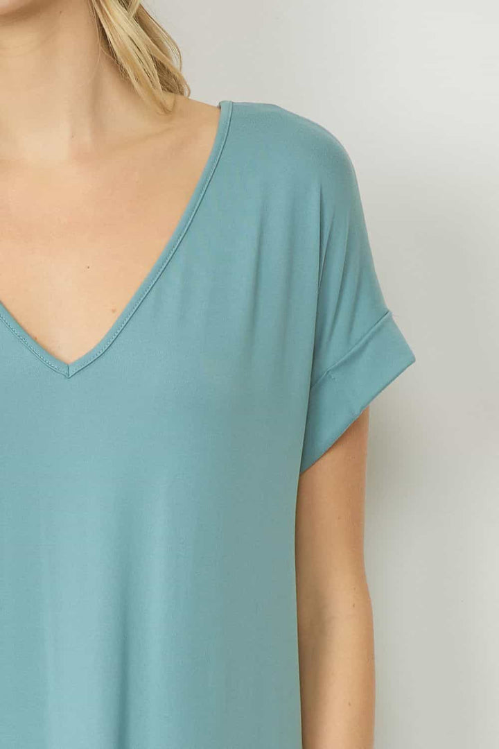 Jersey Knit Maxi Dress with Pockets