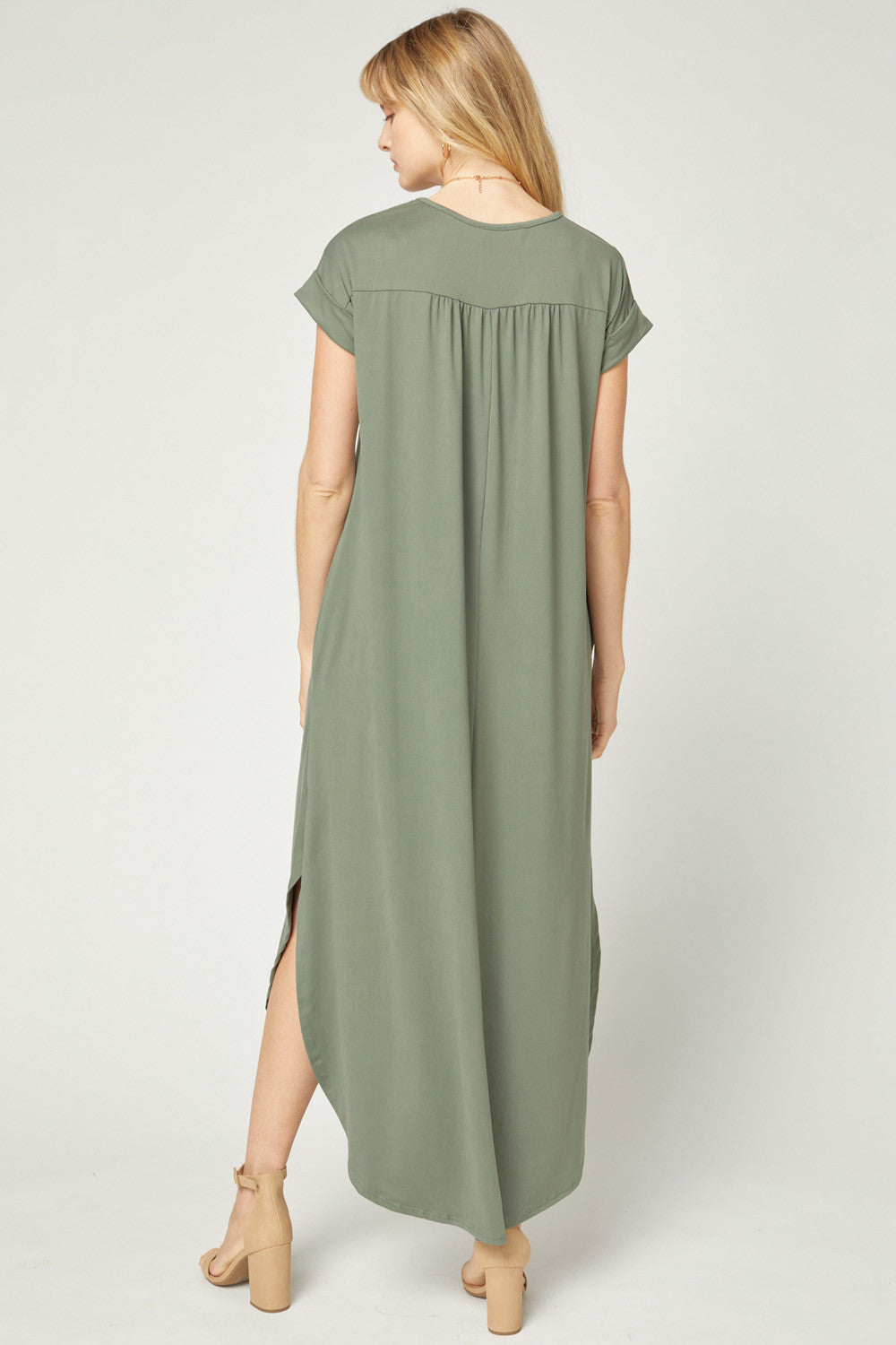 Jersey Knit Maxi Dress with Pockets